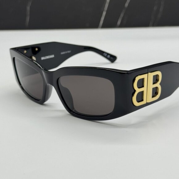 NEW BALENCIAGA BB0360S 005 UNISEX BLACK SUNGLASSES - Picture 8 of 13